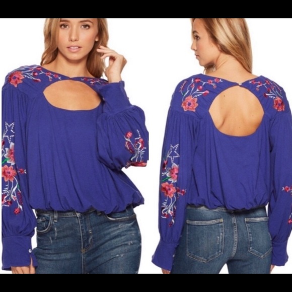 Free People Embroidered Top NWT - Picture 4 of 6